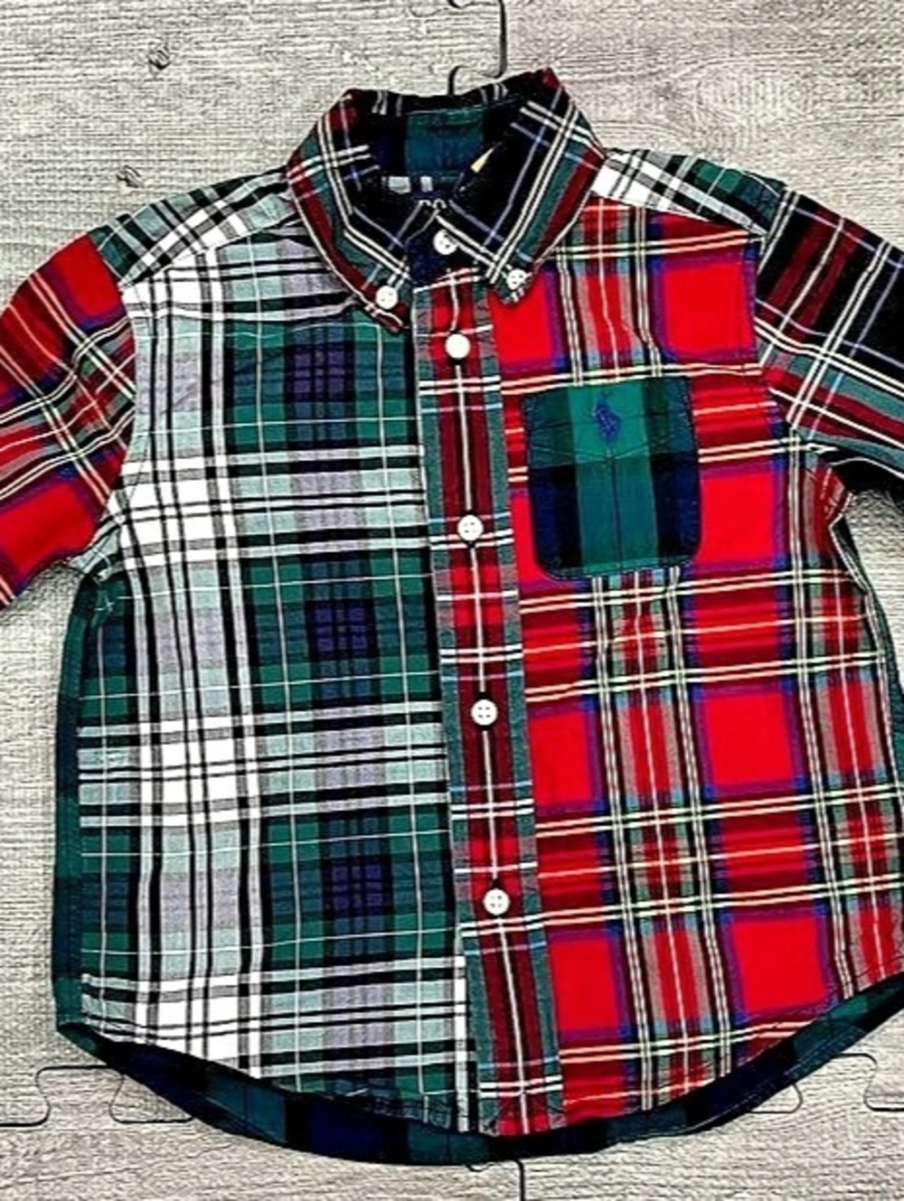 Polo Ralph Lauren Boys 2T Multicolor Plaid Long Sleeve Button-Down Shirt